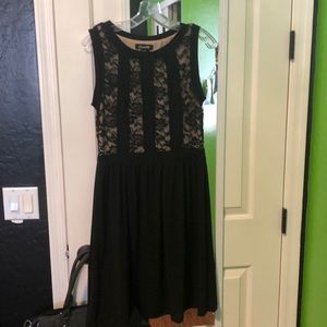 Black and nude lace dress